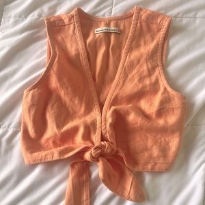 Abercrombie and fitch tied wrap crop top size xxs
